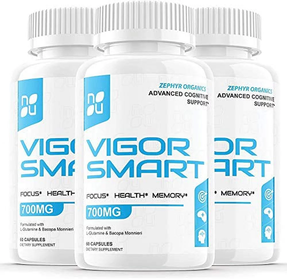Vigor Smart Brain Booster Pills Advanced Cognitive Support (3 Pack - 180 Capsules)