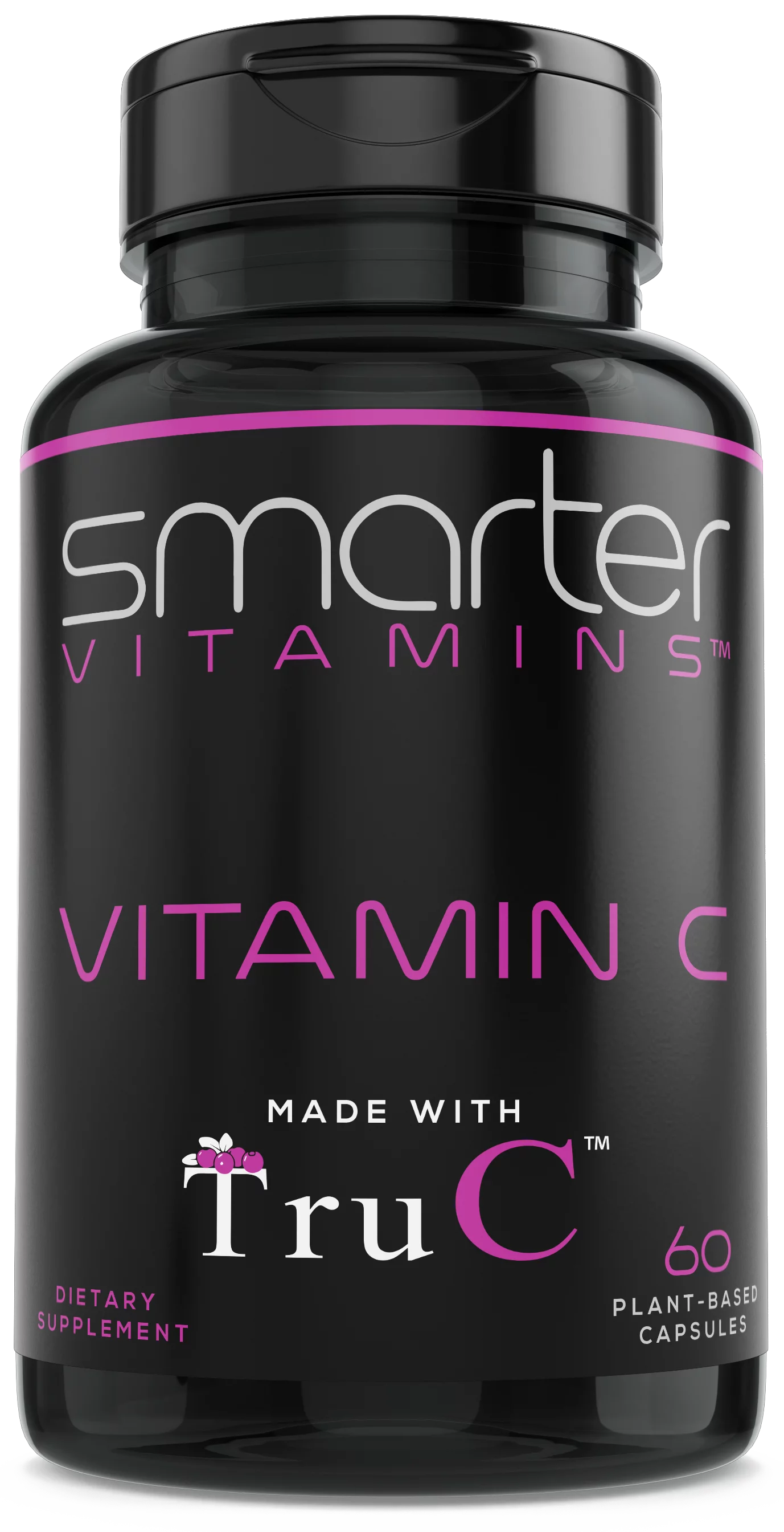 SmarterVitamins Raw Whole Food Vitamin C - 100% Natural from Berries, Premium Antioxidants, Bioflavonoids & Polyphenols, Vegan, Real Immune Support, 60 Vegan Capsules