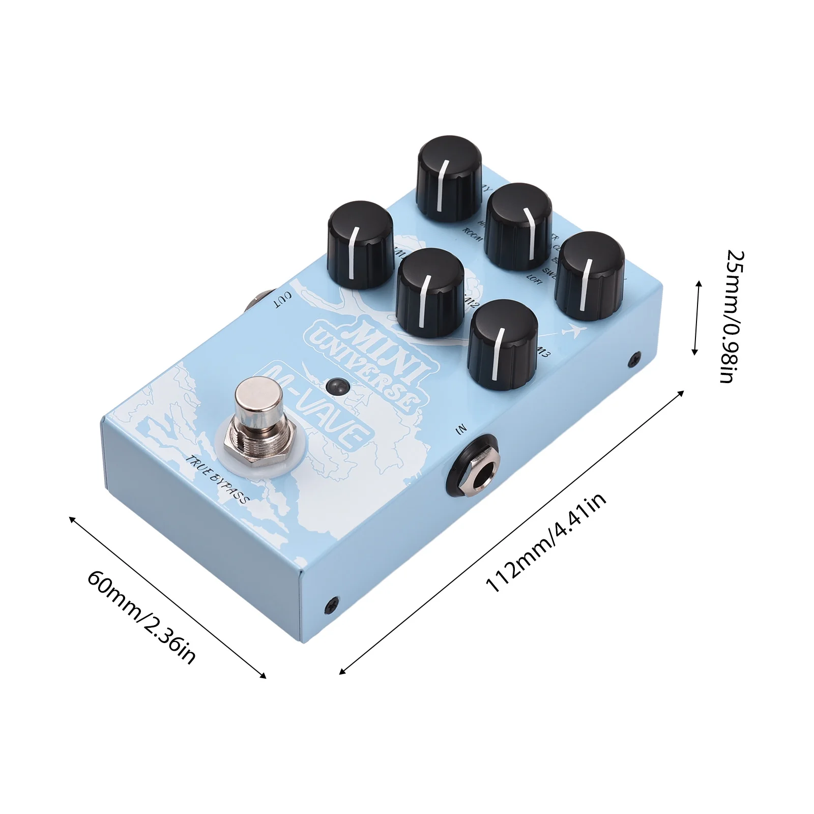 M-VAVE Guitar Effect Pedal, Digital Modeling Reverberation Effector - MINI-UNIVERSE, Effect Maker