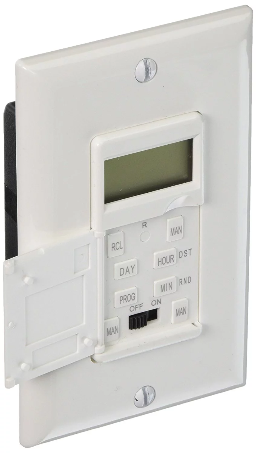 Woods 59020 In-Wall Digital 7-Day Programmable Timer, with No Neutral Wire, White