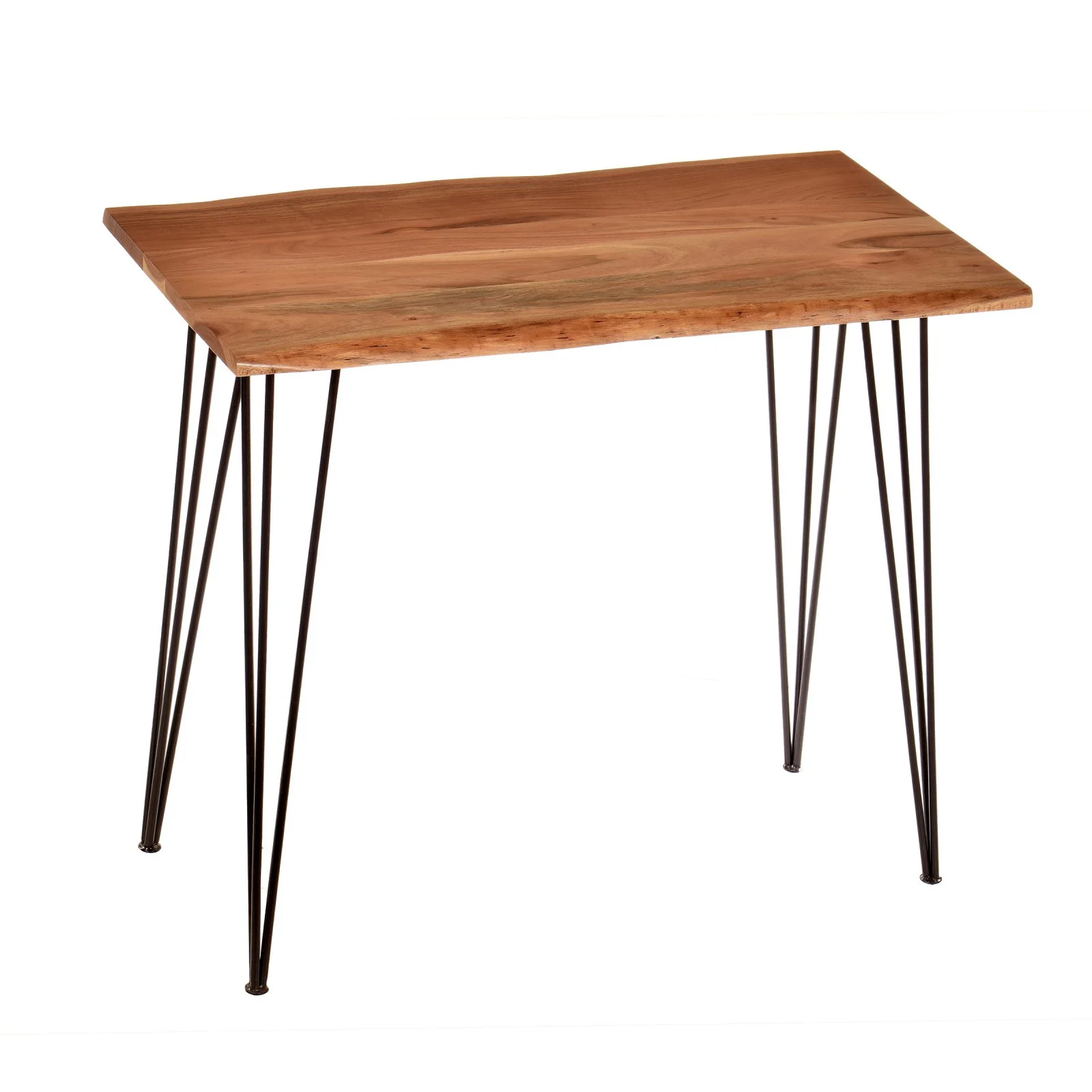 Carolina Classics Seti Live Edge Bar Table in Elm and Gold