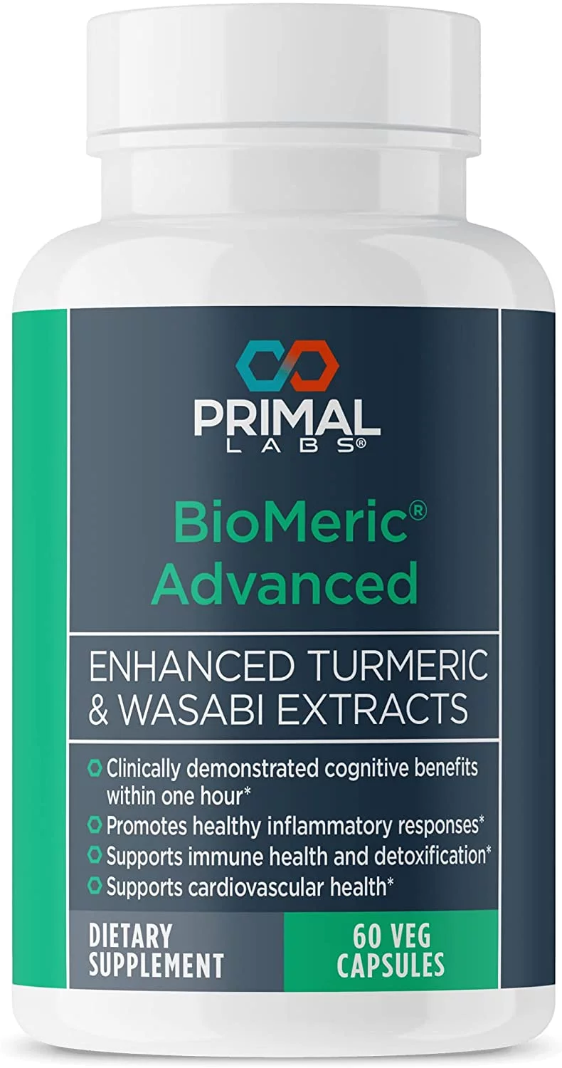 Primal Labs BioMeric Advanced with Turmeric Curcumin and Wasabi Extracts - 60 Capsules