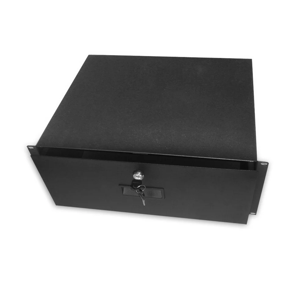 Locking Storage Drawer Shelf, 4U, 19