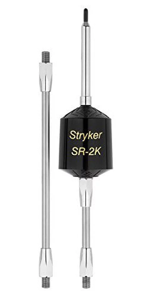 Stryker SR2K 3,600W Wide Band 26-30 MHz Antenna with 5 in. & 10 in. Stainless Steel Mast