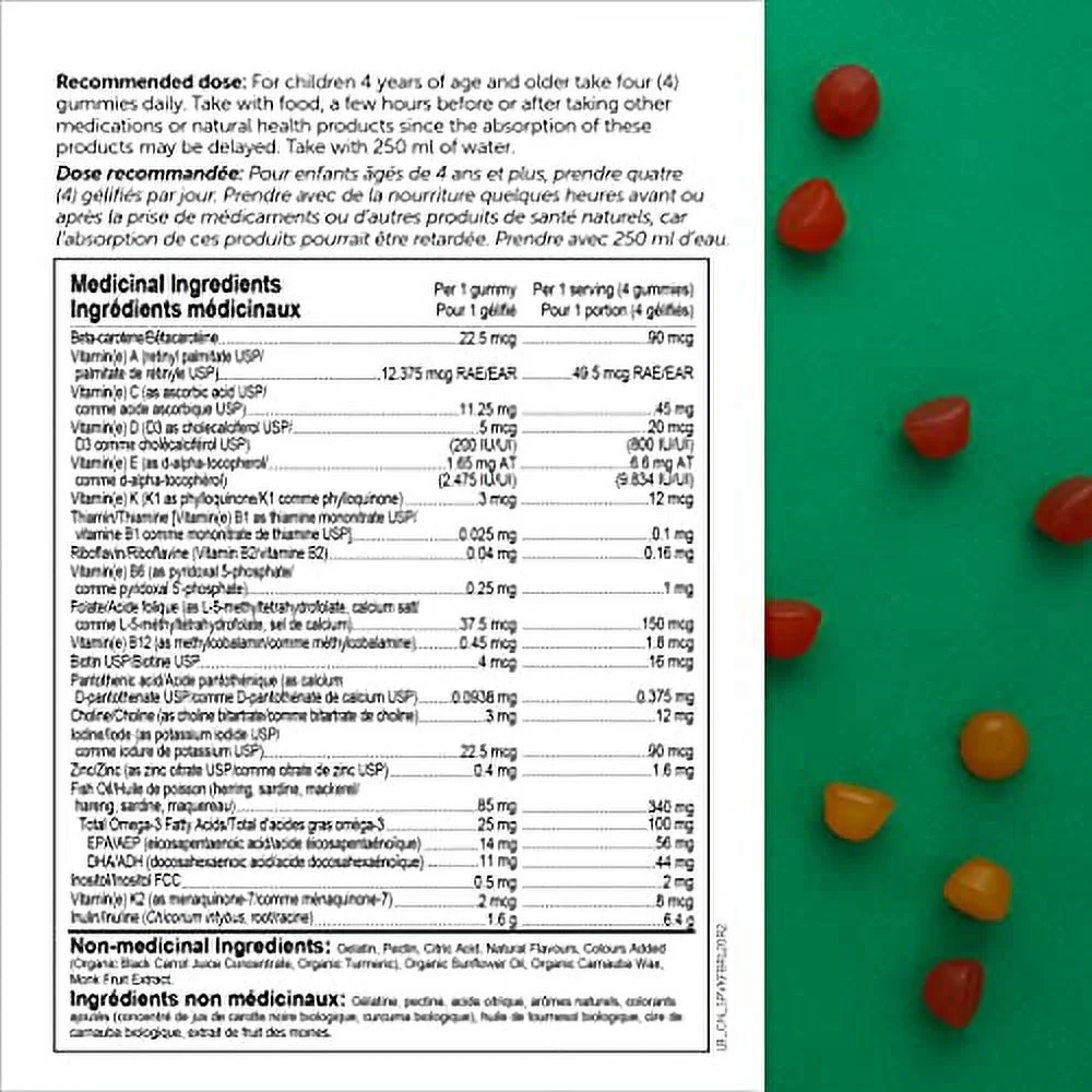 SMARTYPANTS Kids Complete +Fiber 120 Count, 120 CT