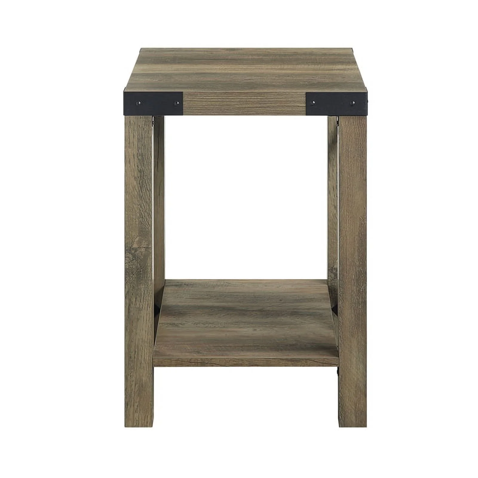 Bowery Hill Modern End Table in Rustic Oak Finish