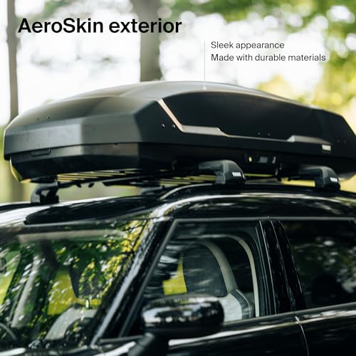 Thule Force 3 - Size XXL - 21 cu ft - Aerodynamic roof Mounted Box - Dual-Sided Opening with Locks - Tool-Free Install - Weatherproof Design - for SUVs, Trucks, Cars, EVs and More