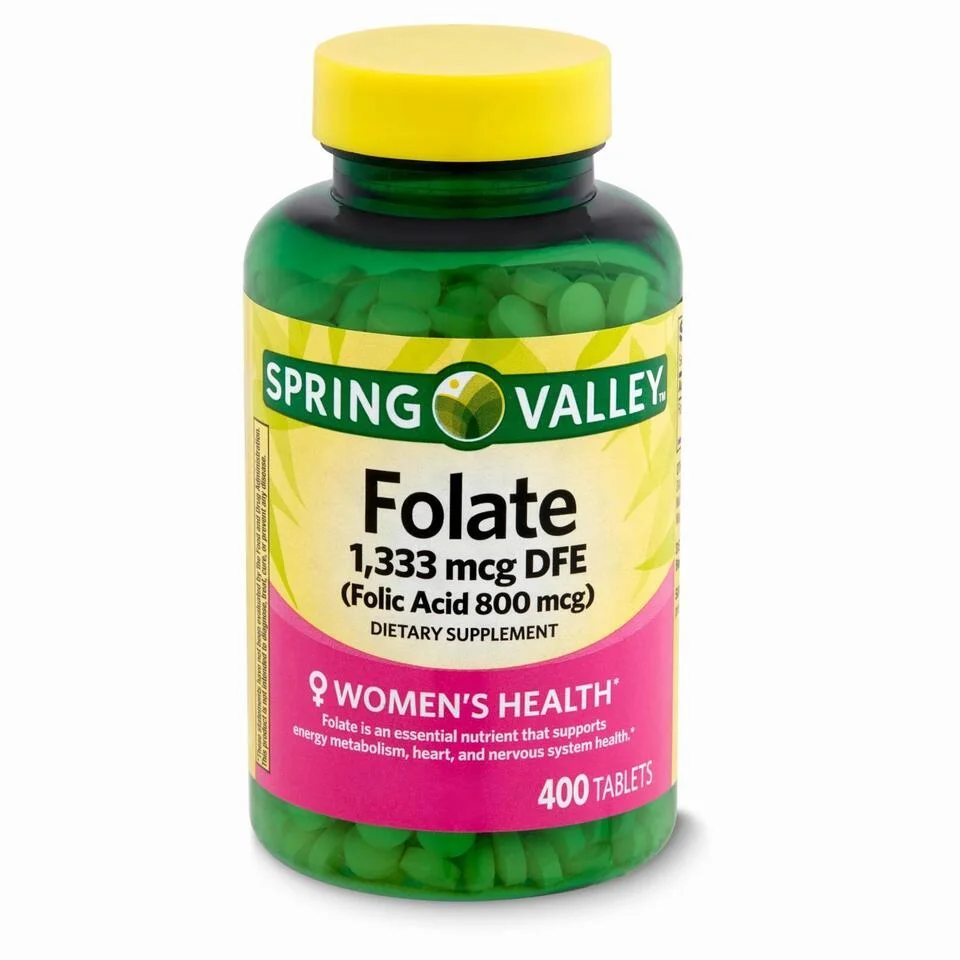 Folate 1,333 Mcg Heart Nervous System Supplement-400 Tablets
