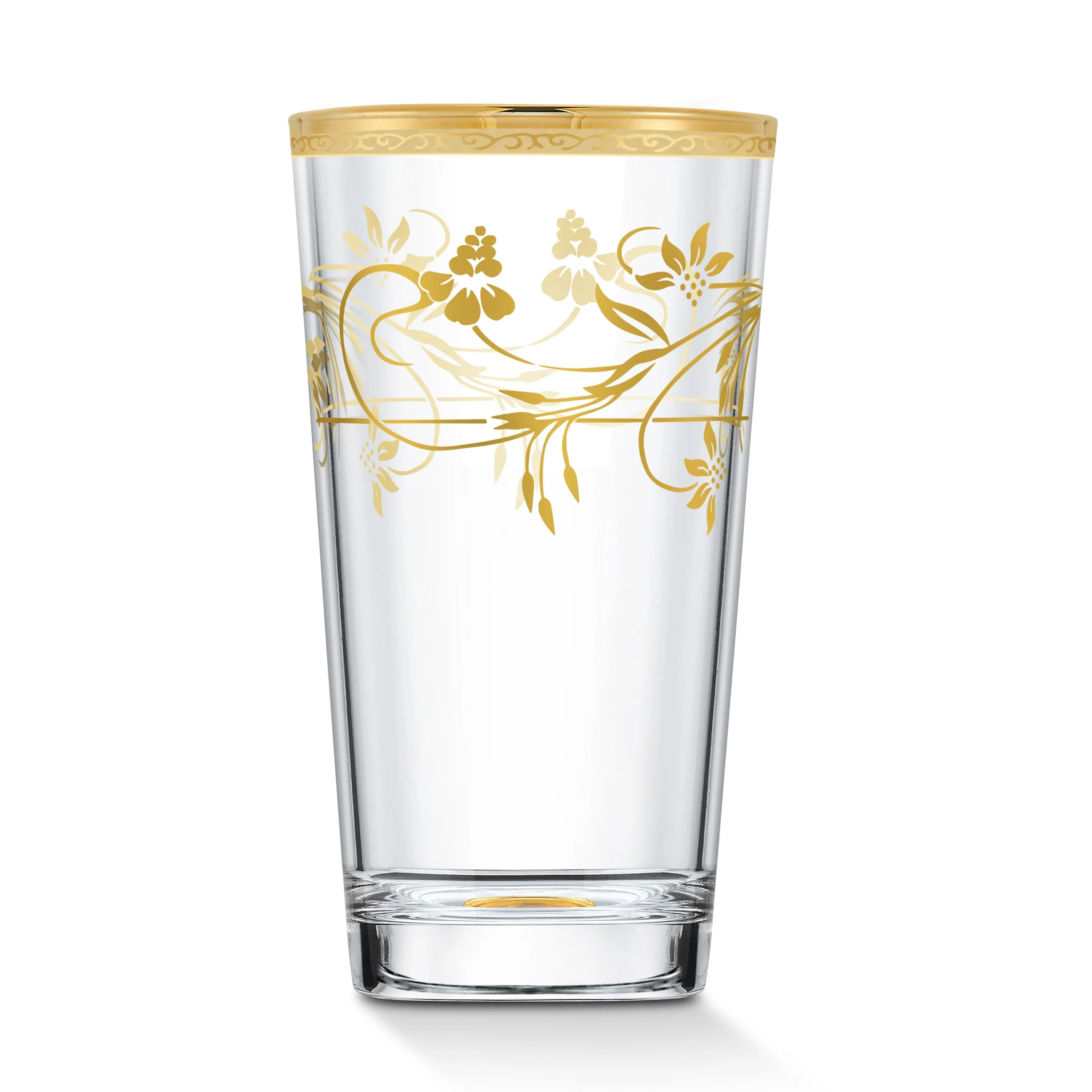 Lorenzo Import Company, LLC Lorren Home Trends Rosalia Flower High Ball, Set of 4