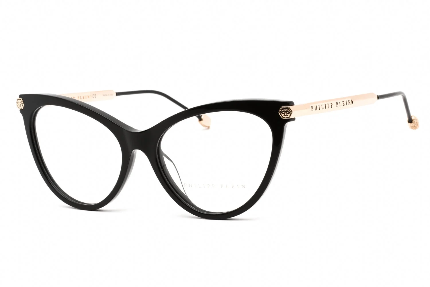 Philipp Plein VPP037S 0700 Women's Shiny Black Frame Eyeglasses