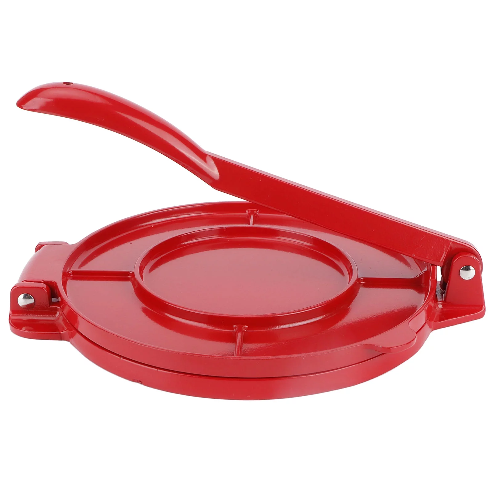 Leylor Tortilla Maker - 8in Tortilla Maker Aluminum Alloy Tortilla Press Foldable Flour Dough Press Tools Kitchen Baking Accessory (Red)