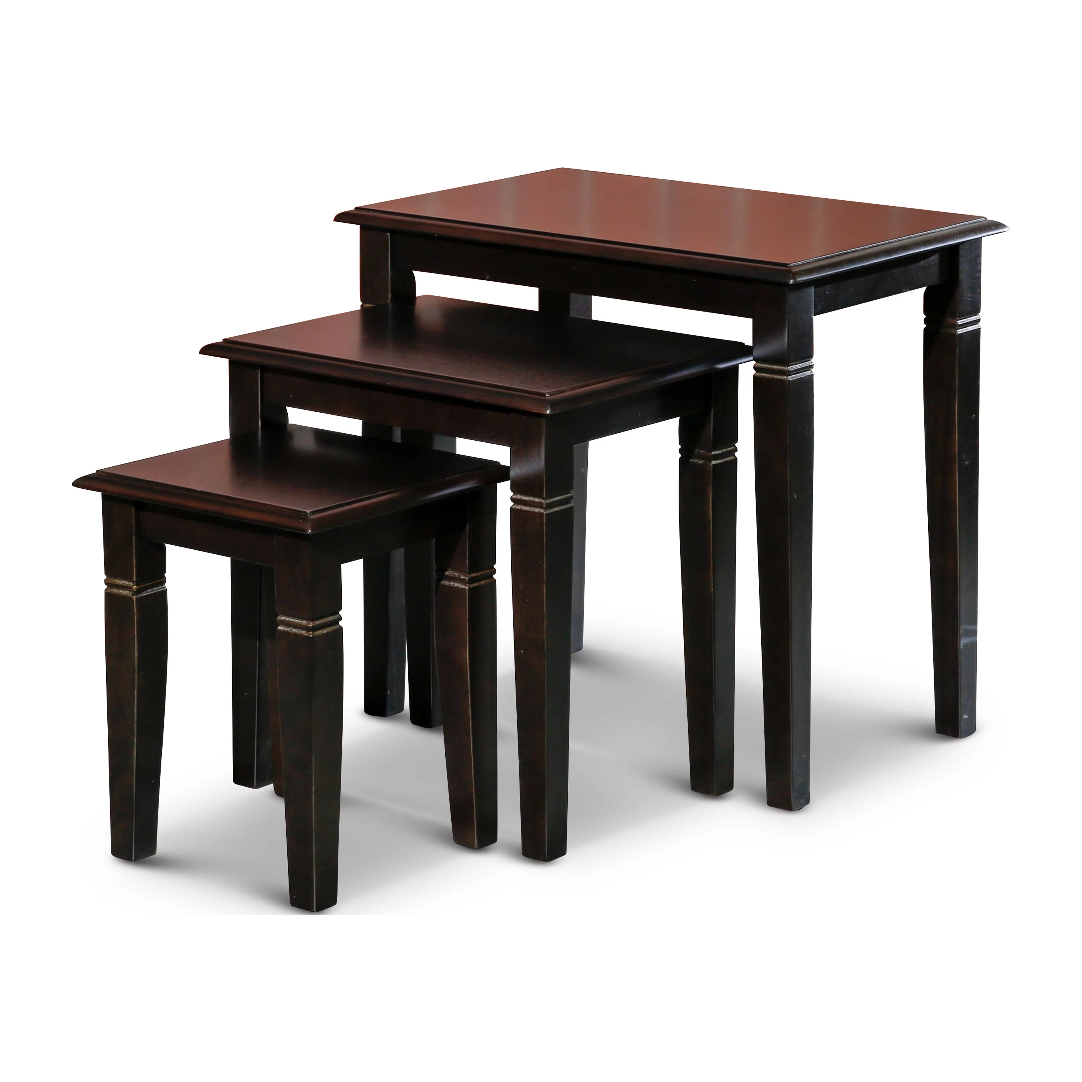 3-Piece Nesting Table Set, Espresso