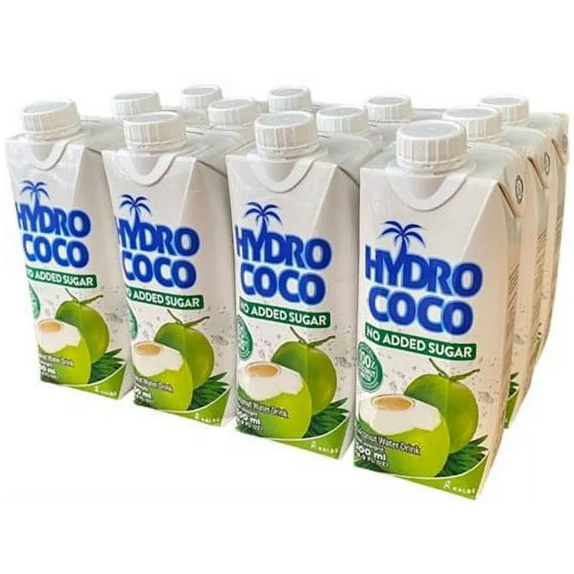 HYDRO COCO 100% Coconut Water NO ADDED SUGAR NO Preservative Fat free Natural Electrolytes And Rich in Minerals 11.2 Ounces (330ml) Pack Of 12