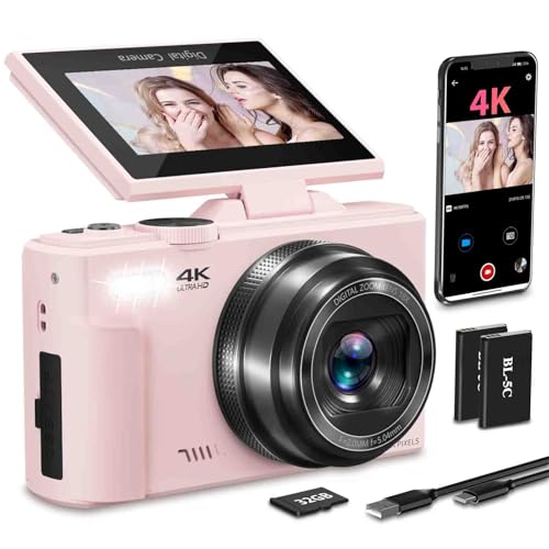 4K Digital Camera for Photography with 3