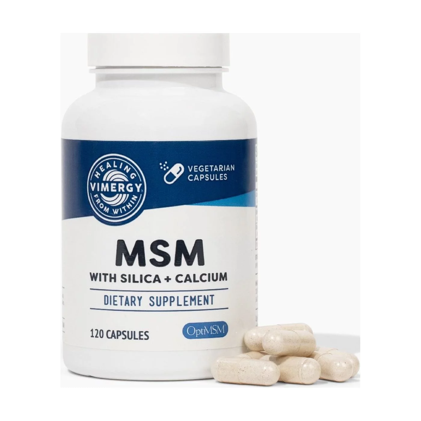 Vimergy MSM with Silica + Calcium Capsules, 120 Servings