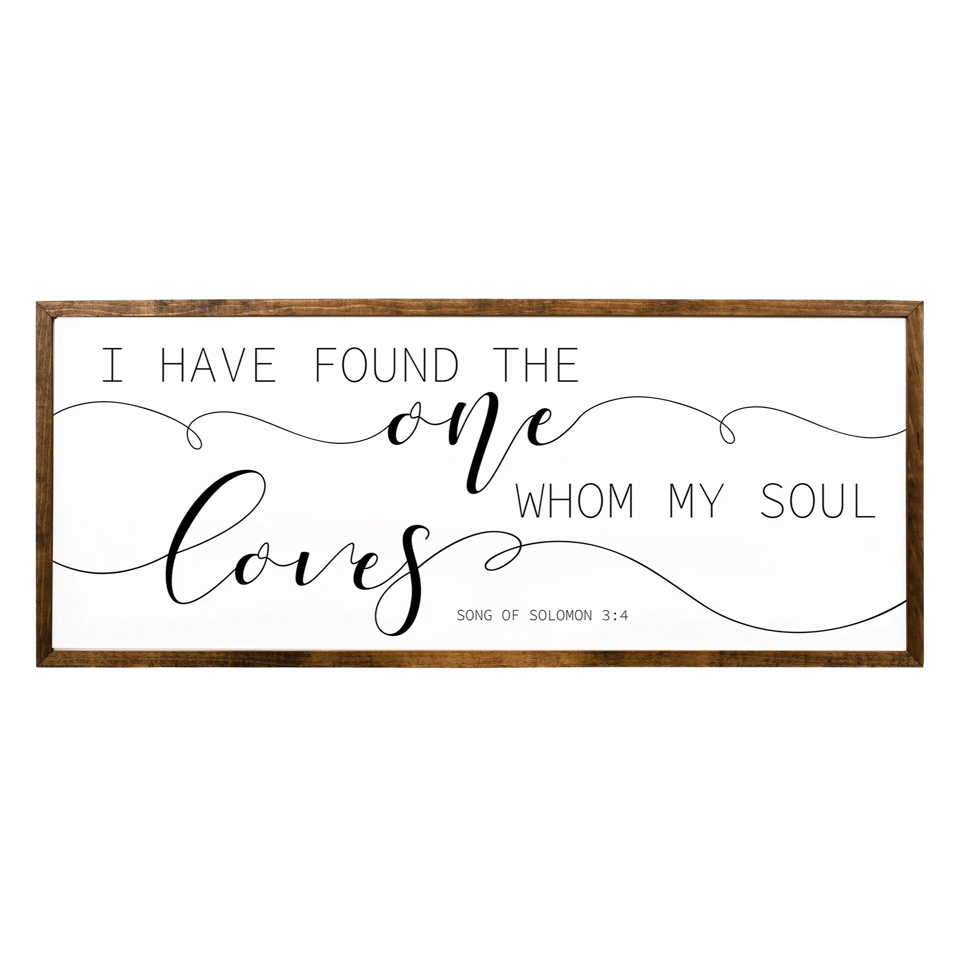 I have found the one whom my Soul Loves Wooden Sign 20x48 inches | Master Bedroom Wall Decor | Bedroom Signs above the Bed | Song of Solomon Sign | Bedroom Decor