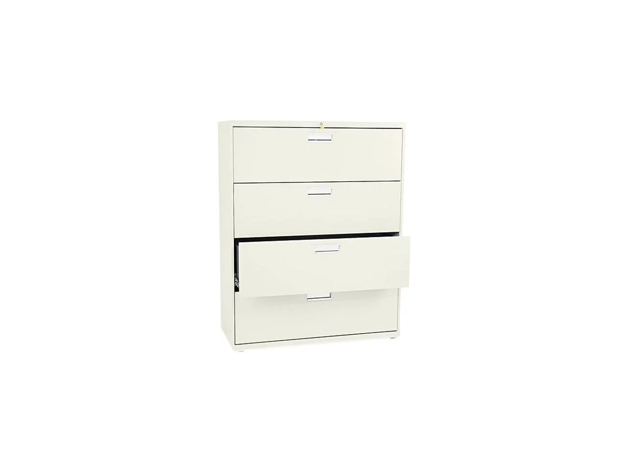 HON 4 Drawers Lateral Lockable Filing Cabinet, Putty