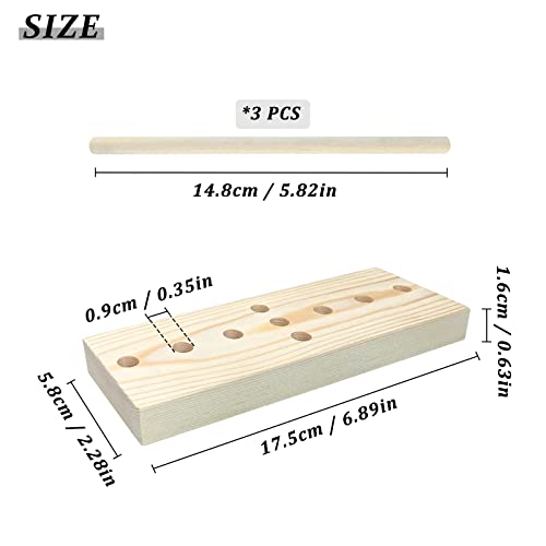 Andiker Bow Maker for Ribbon, Wooden Bow Making Tool for Creating Wreaths, Gift Bows, Hair Bows, Decorations, Corsages (Type 1)