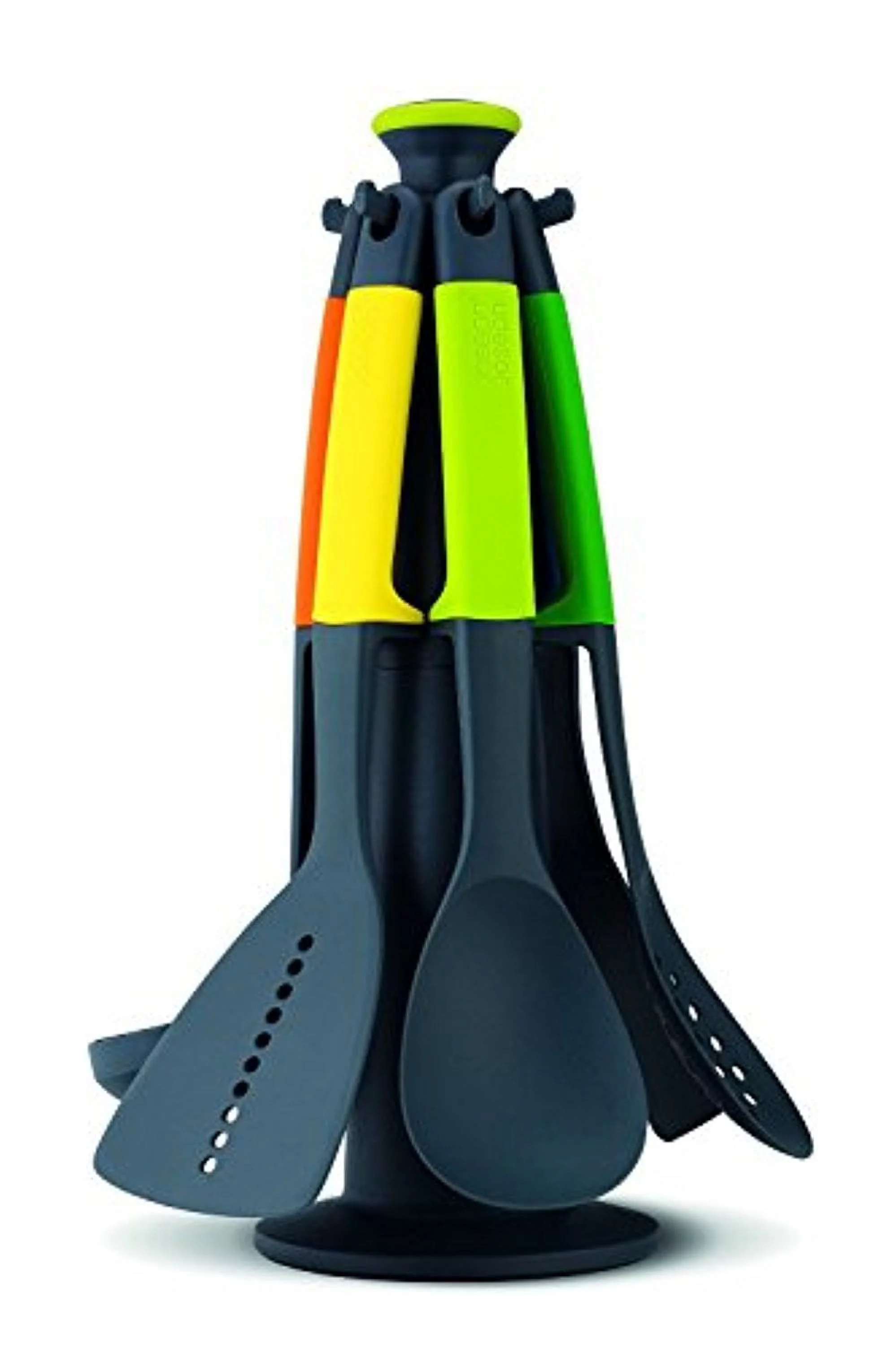 Joseph Joseph 10118 Elevate Carousel Kitchen Utensil Tool Set with Rotating Storage Stand Nylon Silicone Dishwasher Safe, 6-piece, Multicolored