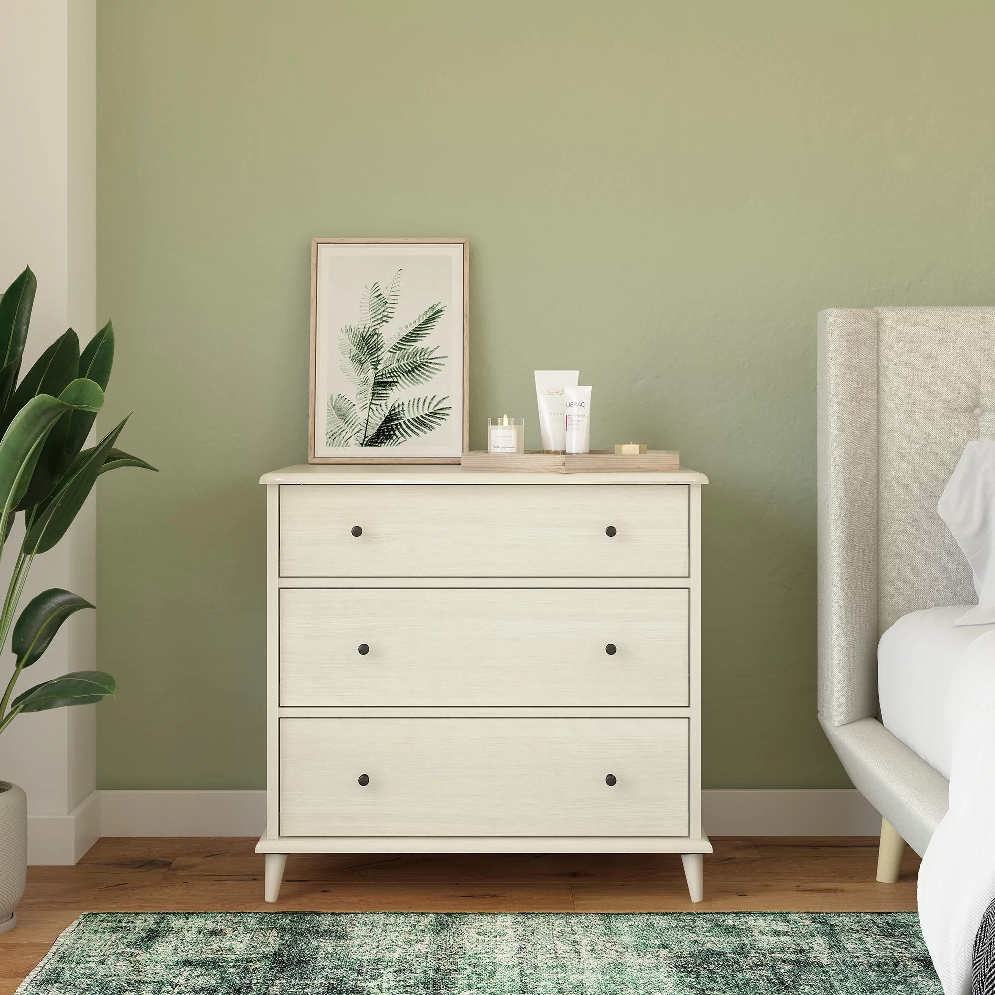 Queer Eye Farnsworth 3 Drawer Dresser, Ivory Oak