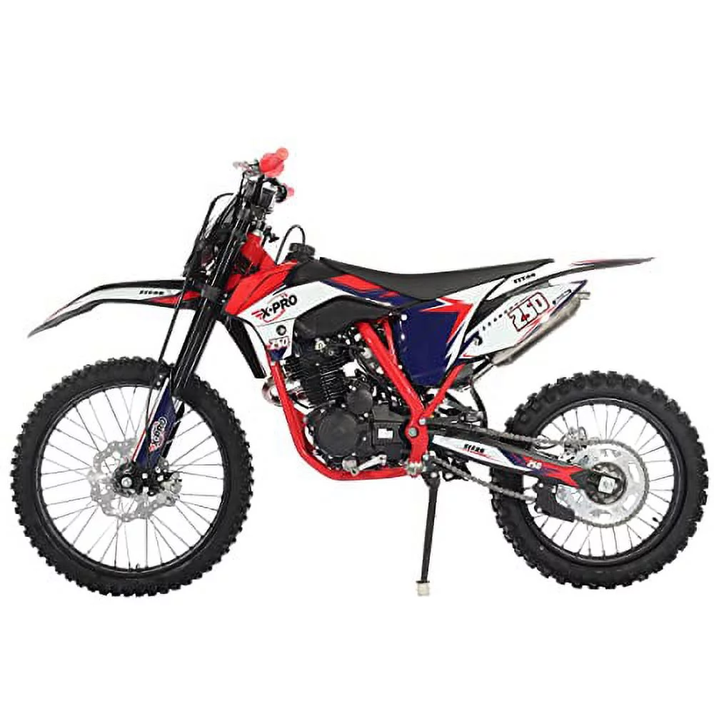 X-Pro Brand New Titian 250cc Gas Pit Dirt Bike, 5-Speed Manual Transmission, Electric/Kick Start!