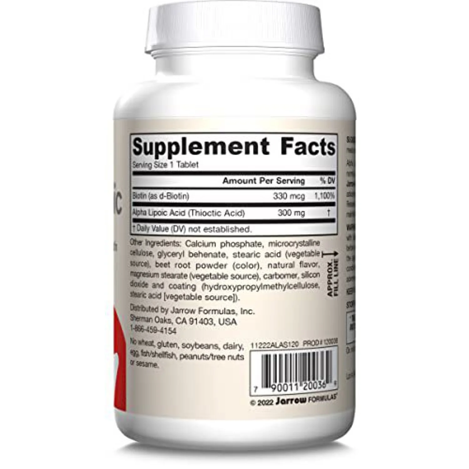 Jarrow Formulas Alpha Lipoic Sustain Supports Cardiovascular Health, 120 count