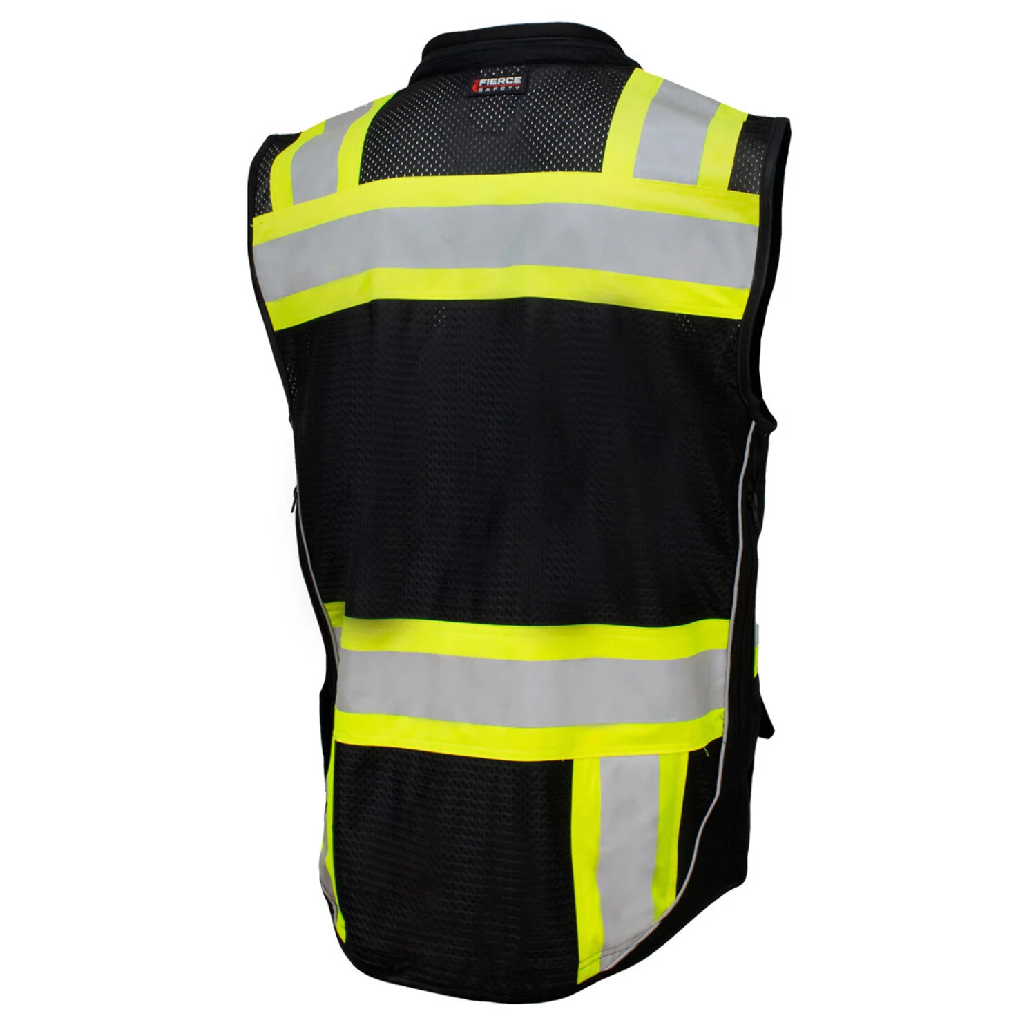 Fierce Safety SU500B Premium Surveyors Class 1 Black Vest with Tablet Pocket