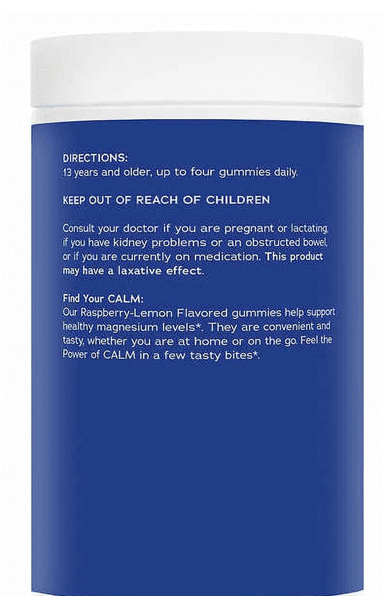 Natural Vitality Calm Magnesium Citrate, Raspberry-Lemon Flavored  240 Gummies