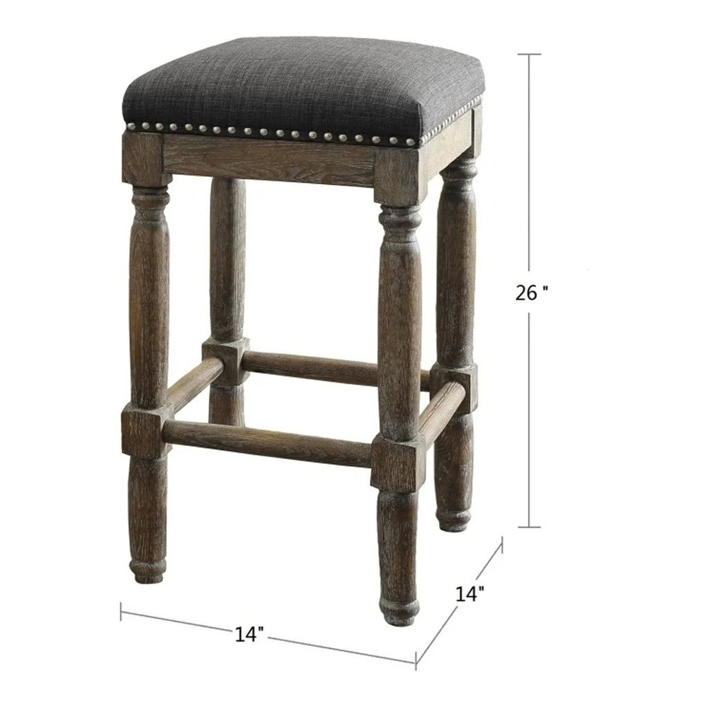 Gracie Mills Nielson Handcrafted Reclaimed Wood Counter Stool Set (Set of 2) - GRACE-13736