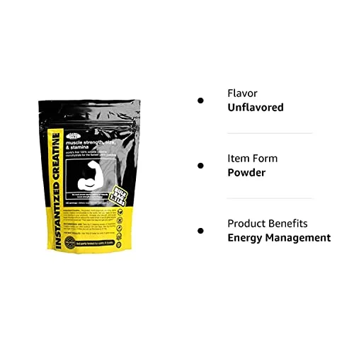 Instantized Creatine Monohydrate Gains in Bulk, Worlds First 100% Soluble Creatine for Strength, Performance, and Muscle Building (100 Servings)