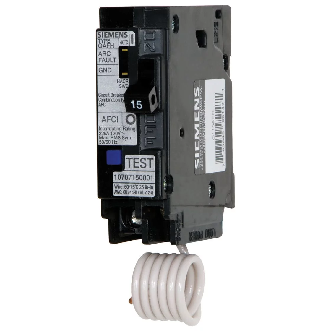 Siemens QA120AFC 20 Amp Combination Arc Fault Breaker