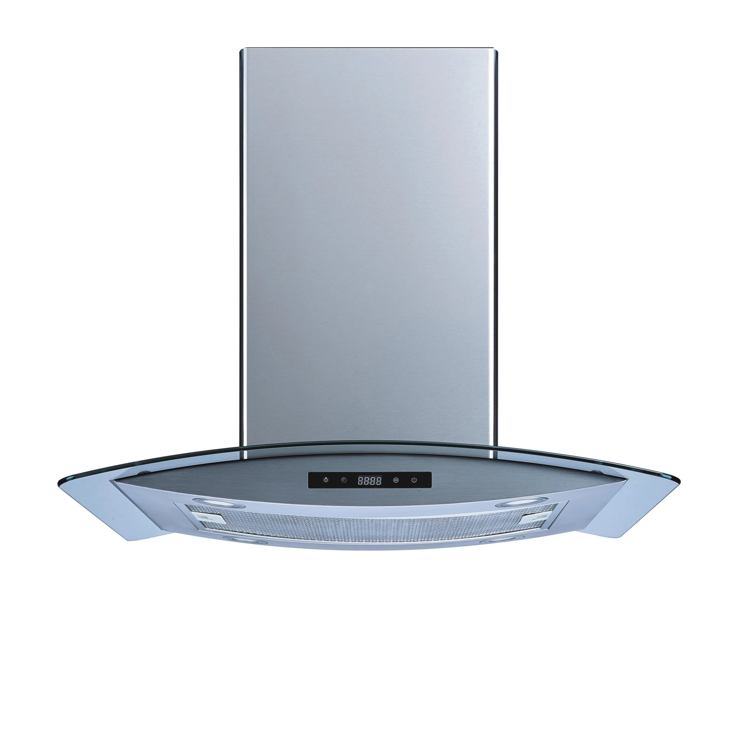 Winflo  36-inch 475 CFM Stainless Steel/Tempered Glass Convertible Island Range Hood