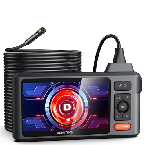 50FT Sewer Inspection Camera, DEPSTECH 1080P Dual Lens Endoscope with Lights, 5