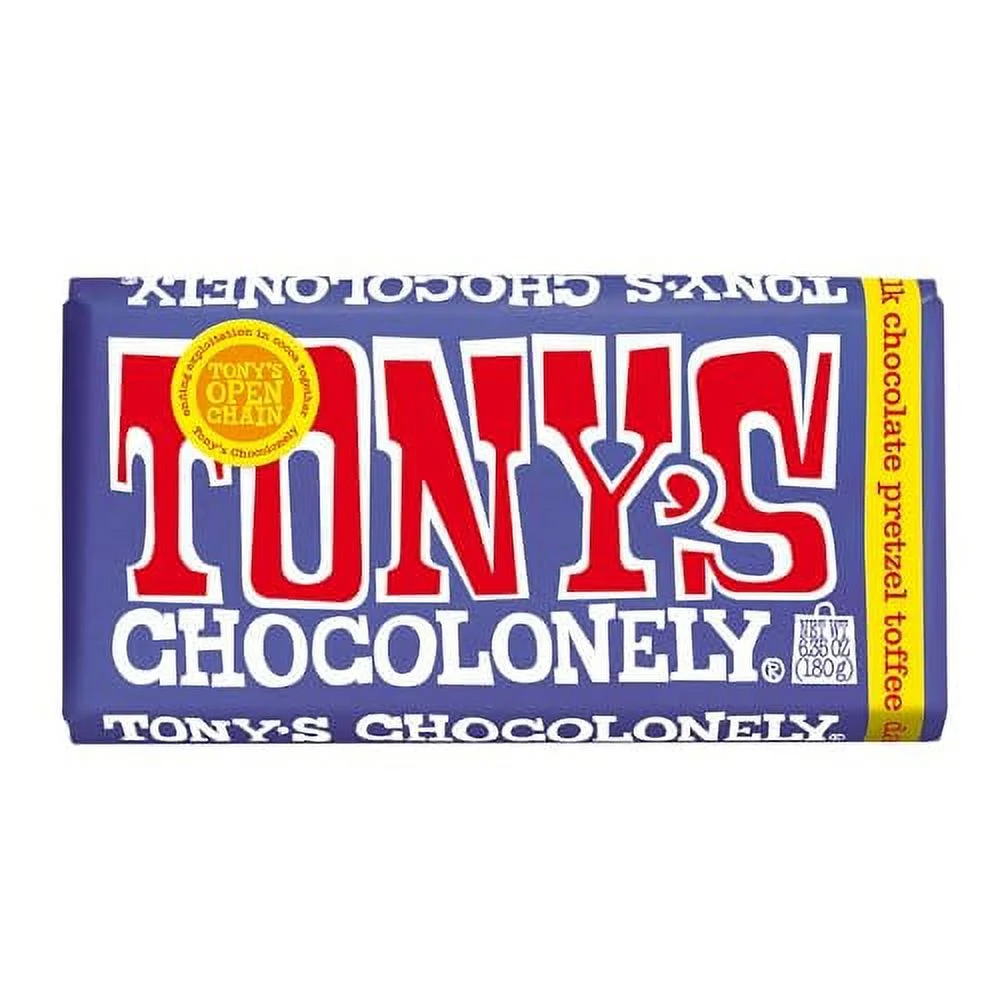 Tony's Chocolonely - Top 3 Milk Chocolate Bundle - Belgium Chocolate, No Artificial Flavoring, Fairtrade & B Corp Certified - 6.35 Oz, 6 Bars
