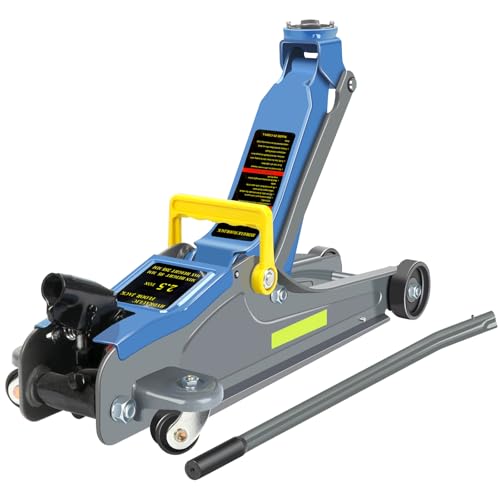 Floor Jack,2.5 Ton Capacity Hydraulic Floor Jack with Portable Handle and Reflective Tape,Low Profile Jack with Single Piston Quick Lift Pump,Lifting from 3.35