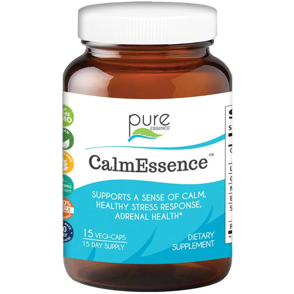 Calm Essence Herbal Supplement for Stress, Anxiety and Powerful Sense of Calm by Pure Essence - 15 Capsules