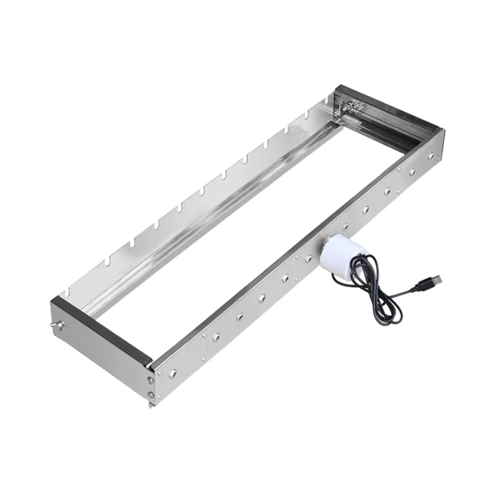 Barbecue Rack Adjustable Width DIY Reusable Portable Automatic flips frame Tool Set Automatic Grill for Backpacking patio gardens Backyard 60cm