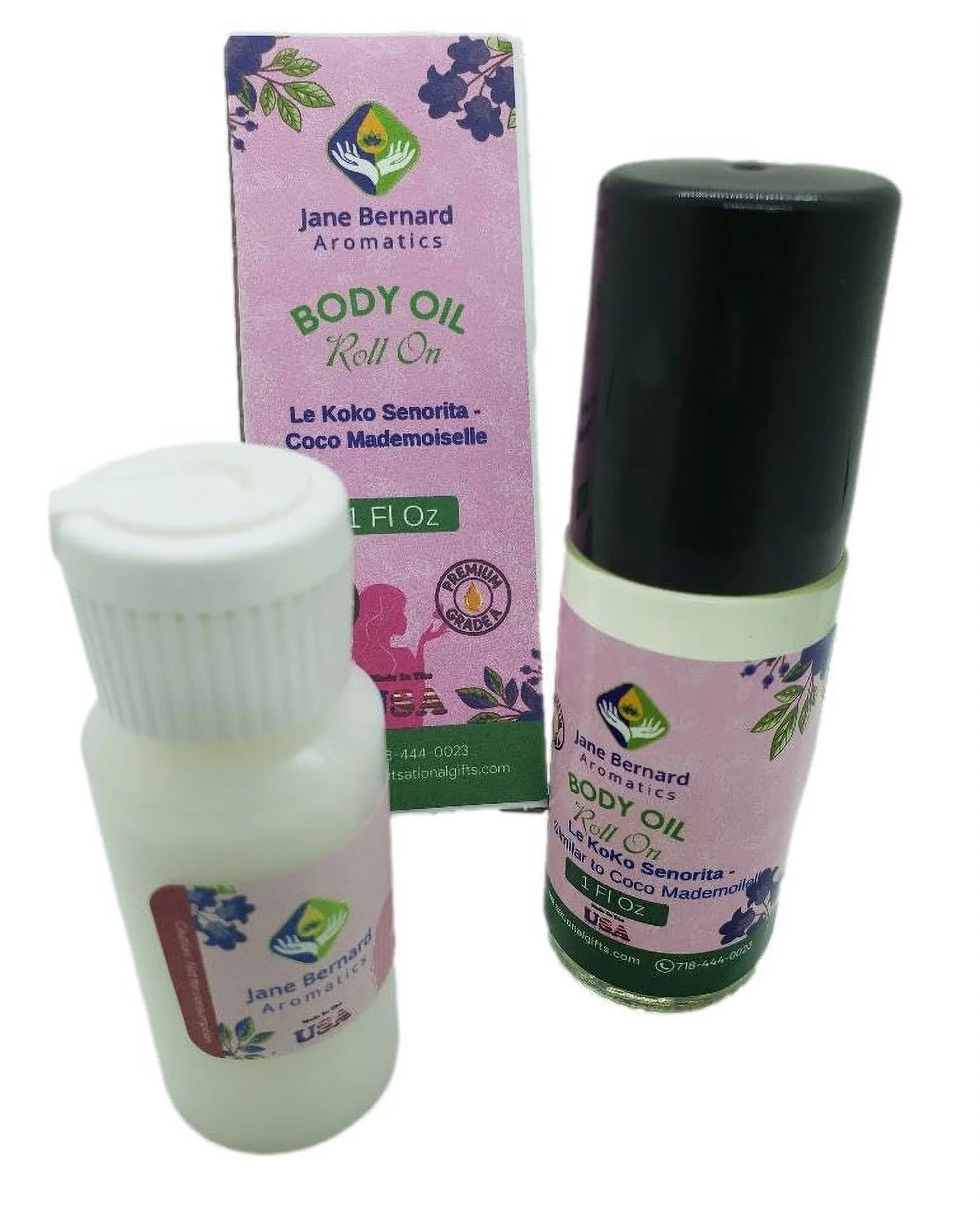 Jane Bernard 1 OZ Perfume Oil 7407 Le Koko Senorita comparable to *Mademoiselle_Type Women Fragrance Body Oil-Affordable Price