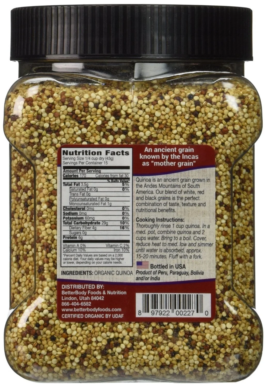 BetterBody Foods Organic Quinoa Medley, 1.5 Pound (Pack of 10)