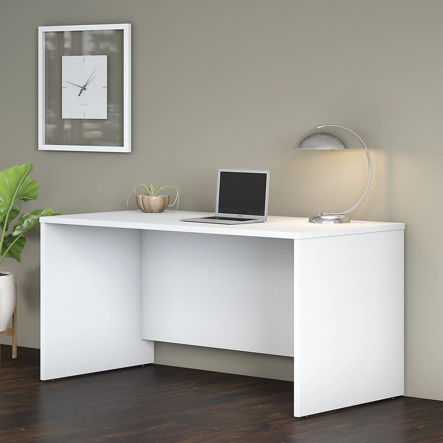 Studio C 60W x 30D Office Desk in White - Engineered Wood