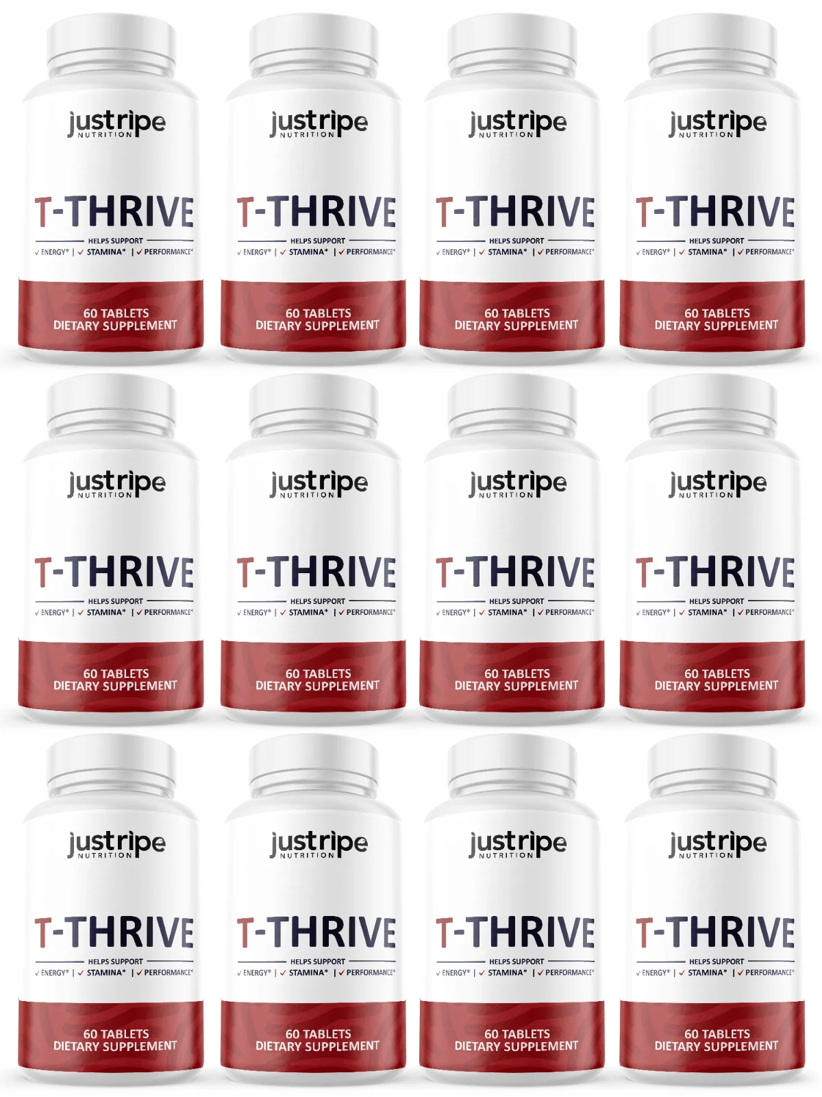 12 Pack T-Thrive Mens Health Supplement - 60 Capsules