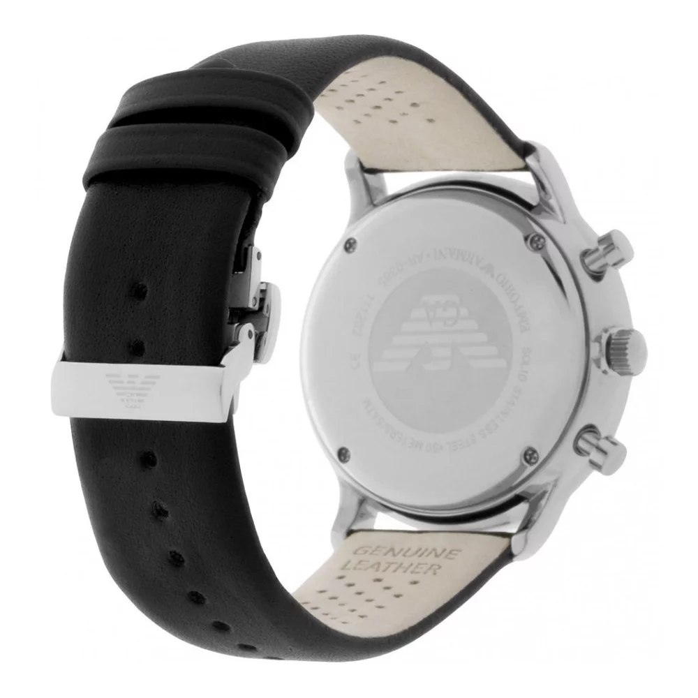 WATCH ARMANI STAINLESS STEEL WHITE BLACK MEN AR0385
