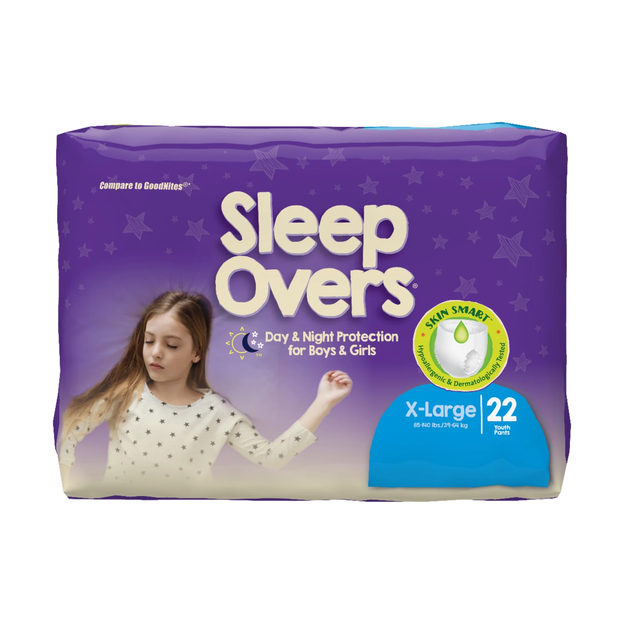 SleepOvers X-Large, 85 - 140 lbs, Pack of 22