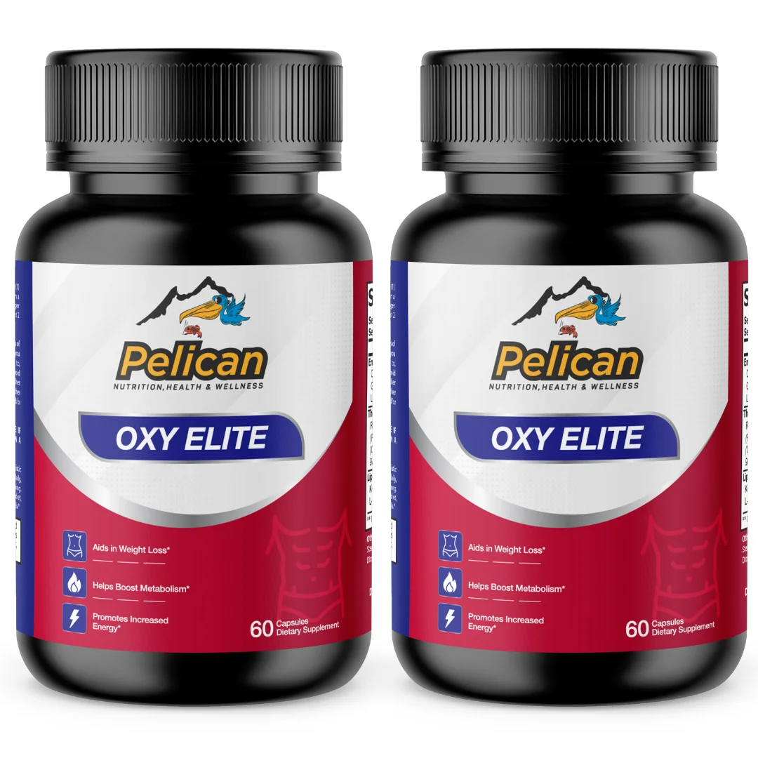 Oxy Elite,Muscle Fat Burner Weight Loss-2 Bottles-120 Capsules-Pelican Vitamins
