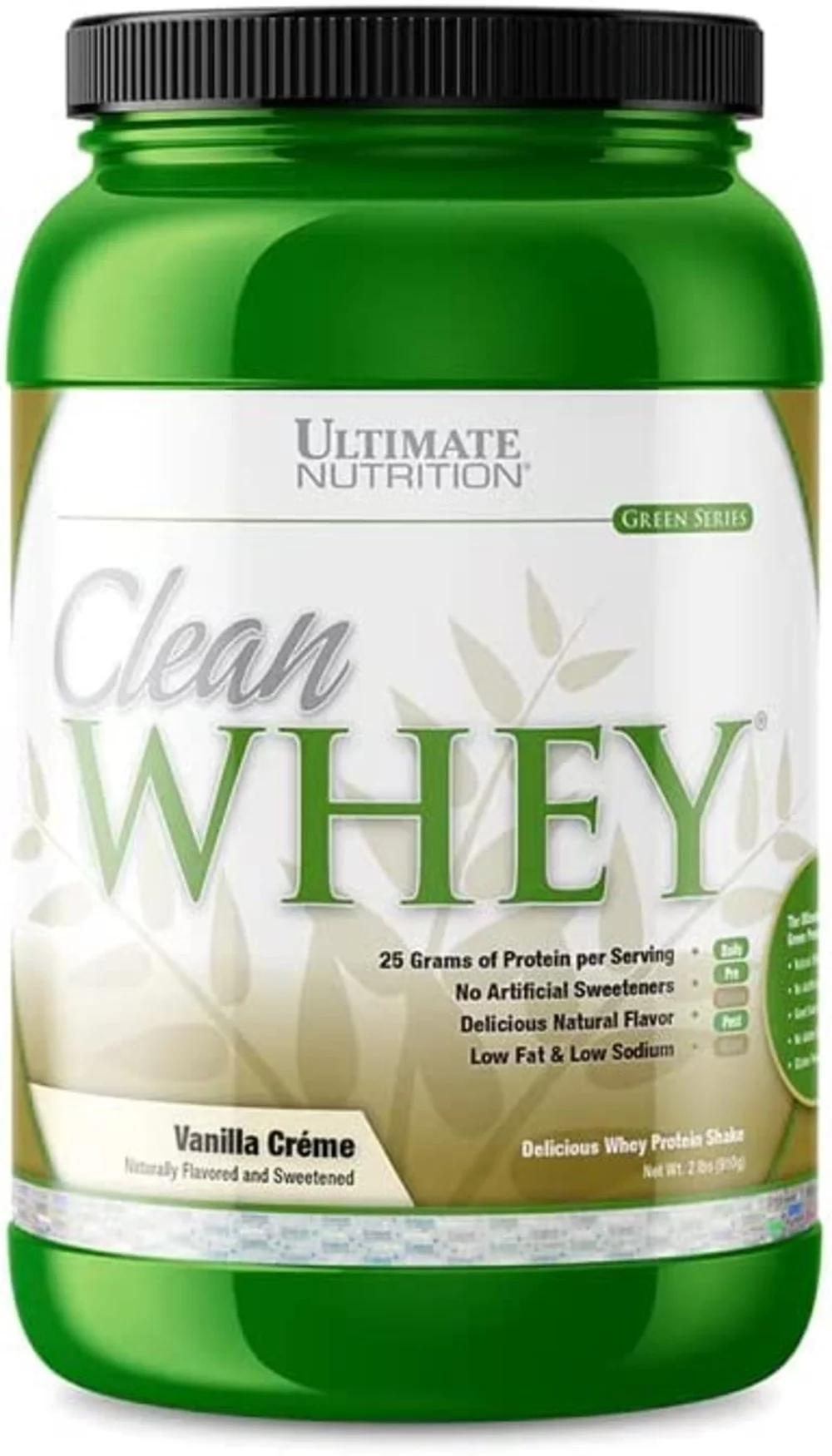 Ultimate Nutrition Clean Whey Vanilla Crème New , 25 g protein per sevings.