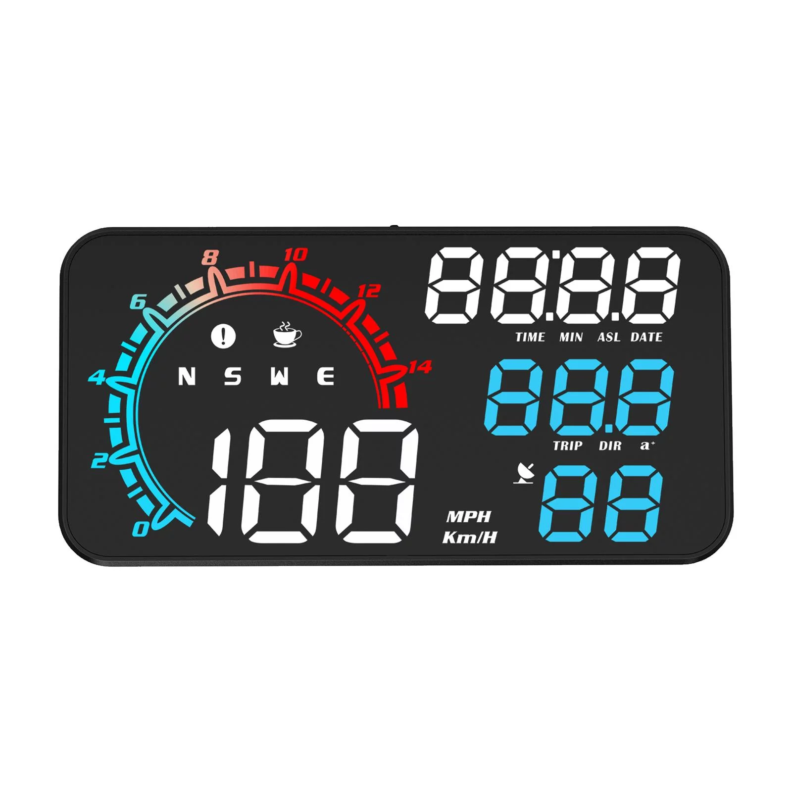 Head up Display for Car HUD Car Universal Speed km/H  Car Accessories USB Interface Mileage Measurement colorful