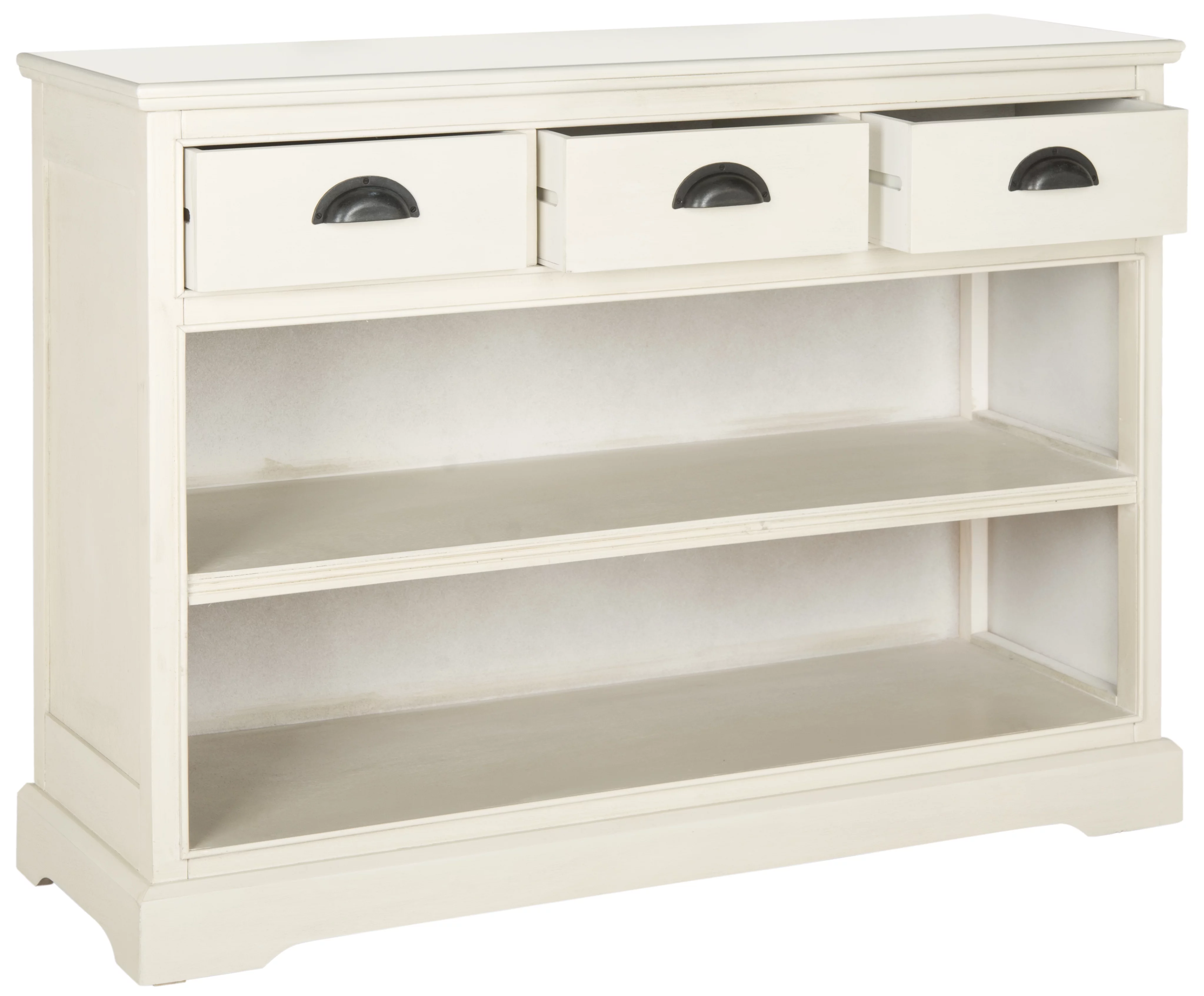 SAFAVIEH Prudence Bookshelf Storage Unit w/ 3 Drawers, White