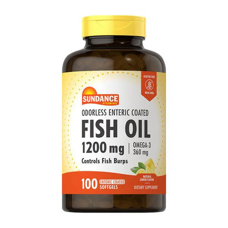 Sundance Vitamins Odorless Fish Oil 1200 Mg And Omega 3 360 Mg Softgels, 100 Ea, 6 Pack