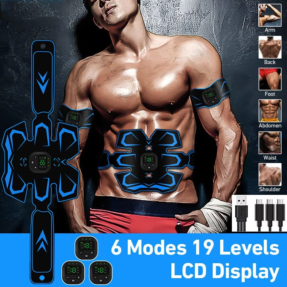 JLLOM Stimulator Toner Fitness Belts Exerciser Abdominal Muscle Toning Trainer 19 gear