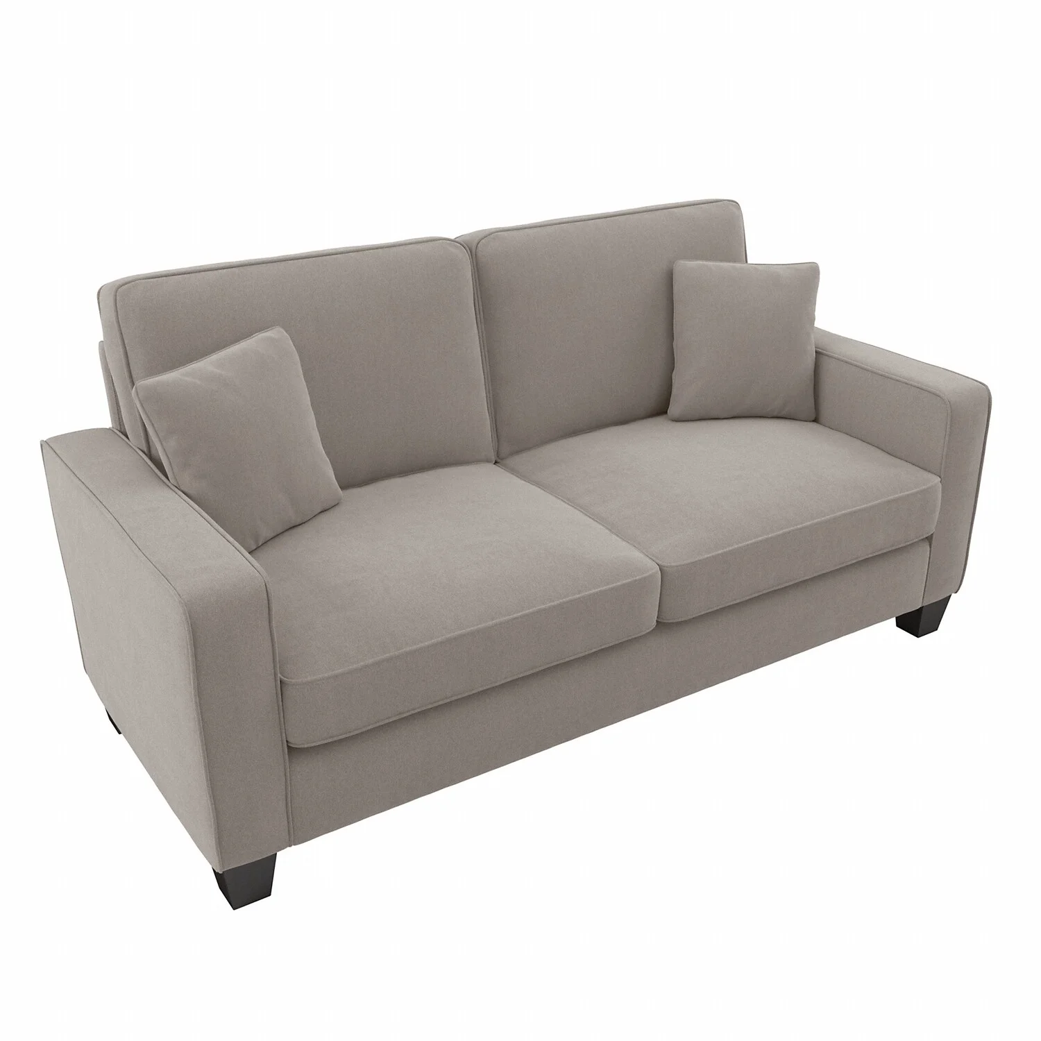Stockton 73W Sofa in Beige Herringbone Fabric